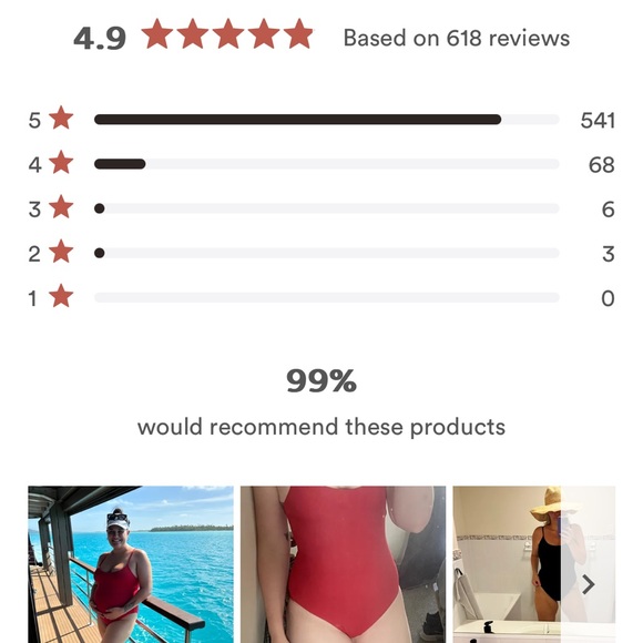 Andie Swim black cheeky Amalfi one piece bathing suit- Small BNWT - Picture 9 of 13